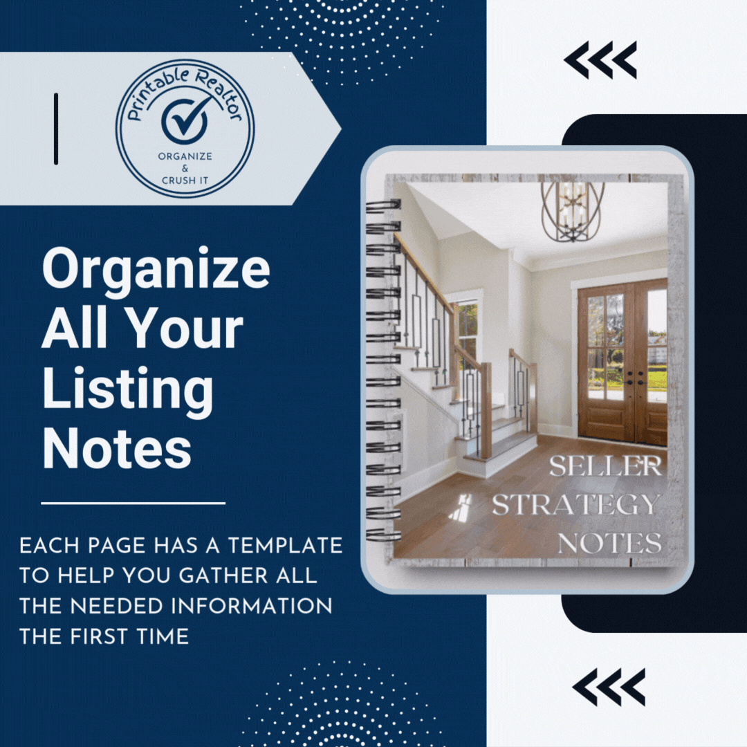 Seller Appointment Listing Notebook