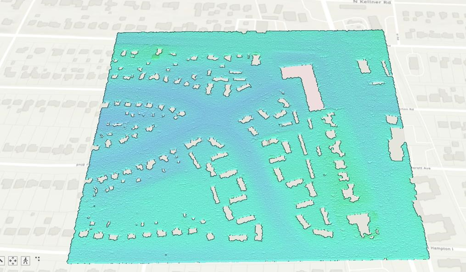 Figure 2. Ground-classified LiDAR points (Class 2)