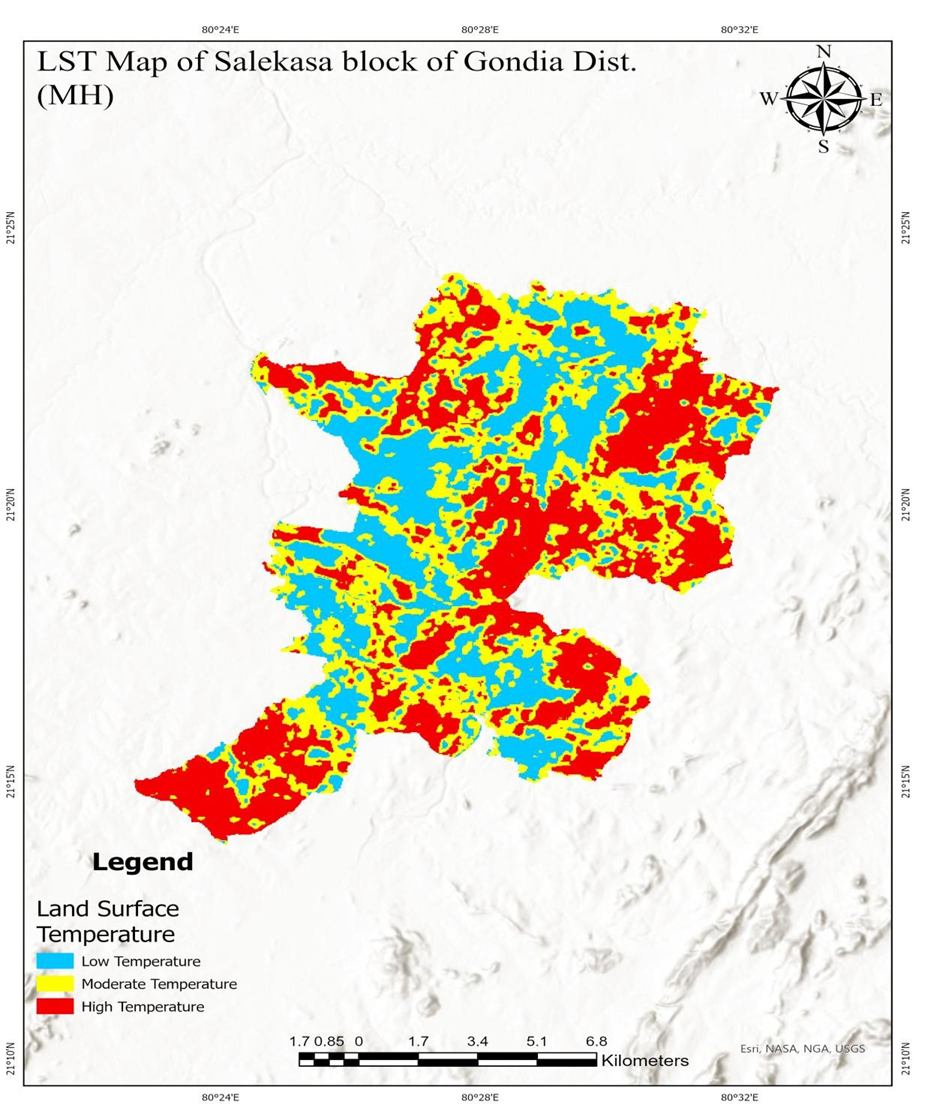 Fig.: Land Surface Temperature (LST) Classification in ArcGIS Pro