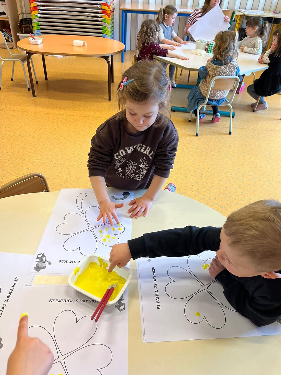Saint Patrick en classe de maternelle
