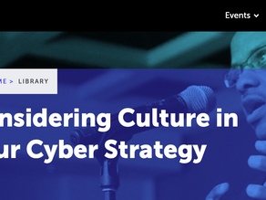 Considering Culture in Your Cyber Strategy