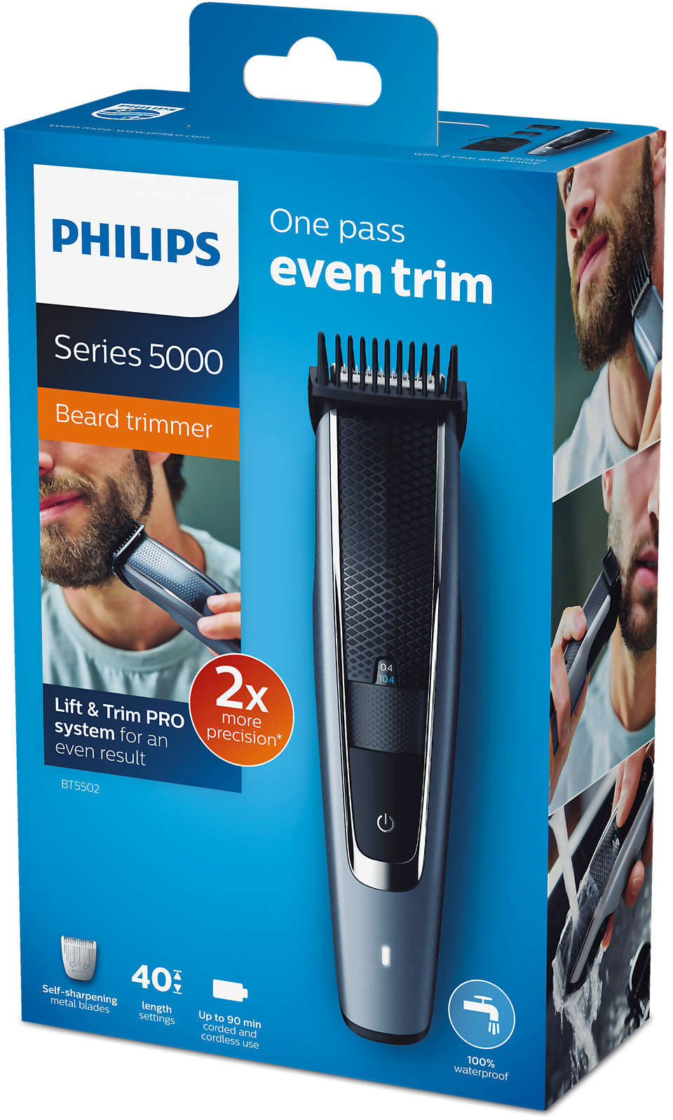 Miniatura: PHILIPS BT5502/16 BEARDTRIMMER Series 5000 Regolabarba