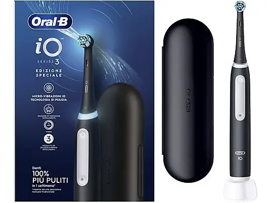 Miniatura: ORAL-B iO - 3 Spazzolino Elettrico Ricaricabile, Nero+Custodia da Viaggio