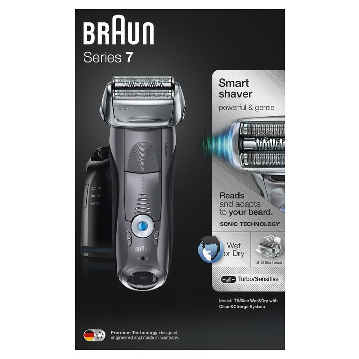 Miniatura: Braun Series 7 7850cc Wet&Dry Trimmer, Black/Silver,