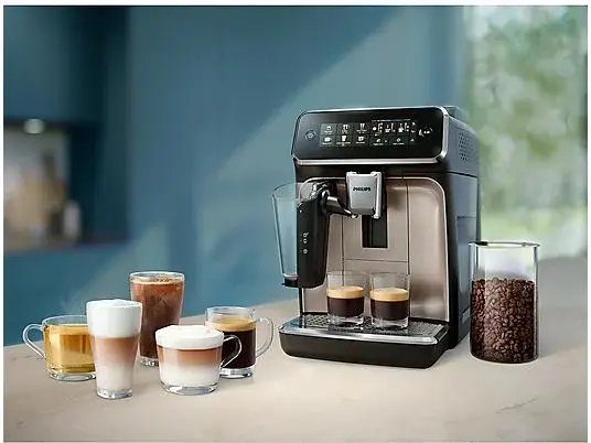 Miniatura: PHILIPS Series 3300 LatteGo EP3349/70 MACCHINA CAFFÉ AUTOMATICA, Nero, Argento
