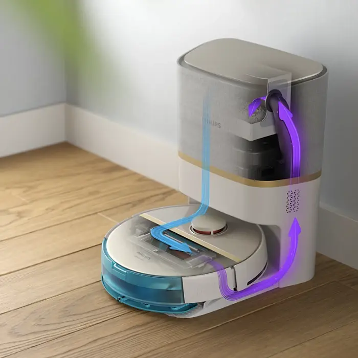 Miniatura: Philips Robot Aspirapolvere e Lavapavimenti HomeRun Serie 7000 Aqua XU7100/02