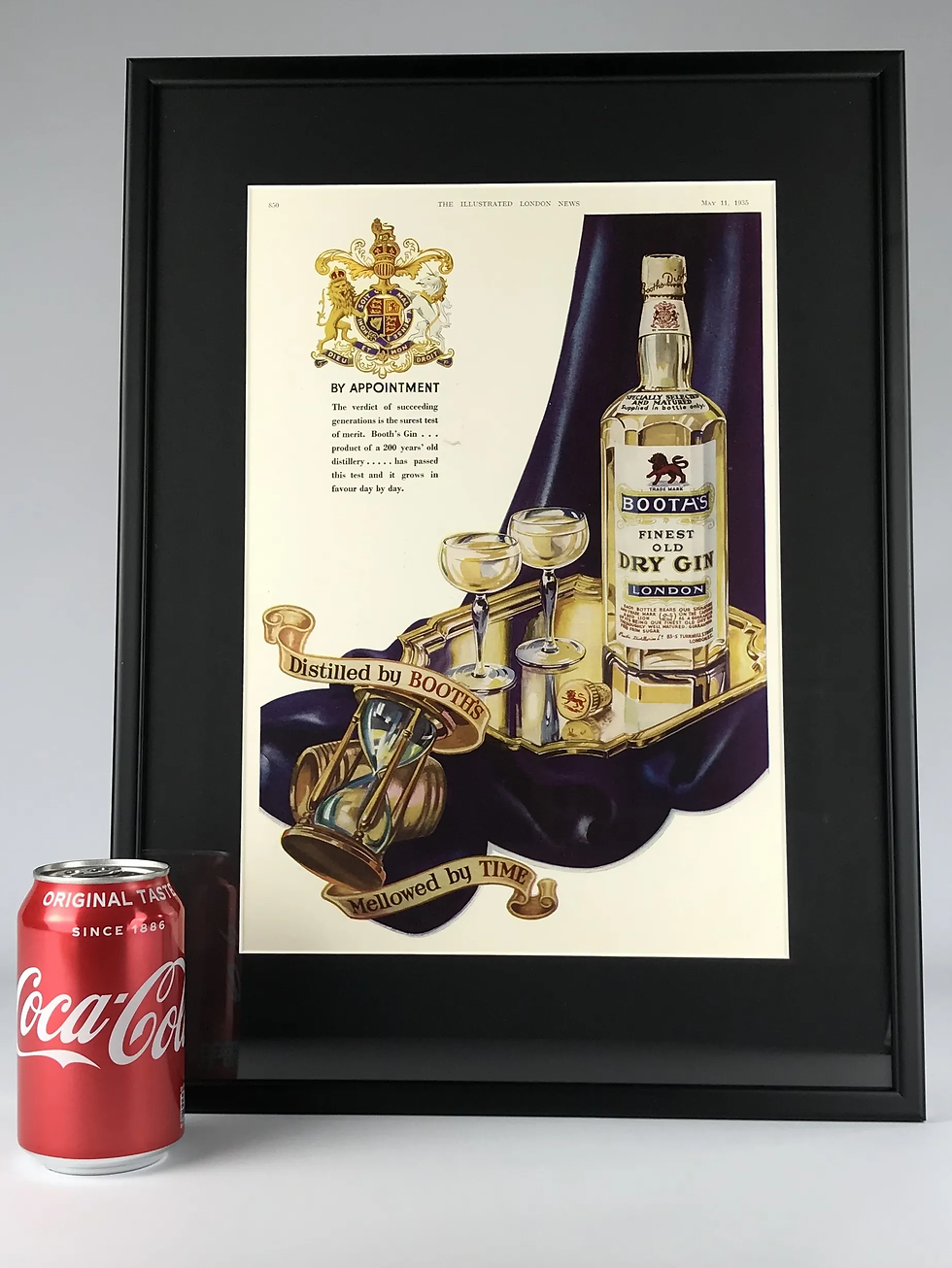 Thumbnail: BOOTH’S FINEST OLD DRY GIN ADVERT – 1935 – FRAMED and GLAZED