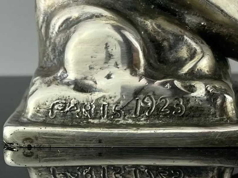 Thumbnail: ‘CAT ON THE MOON’ CAR MASCOT by ETIENNE MERCIER, 1923