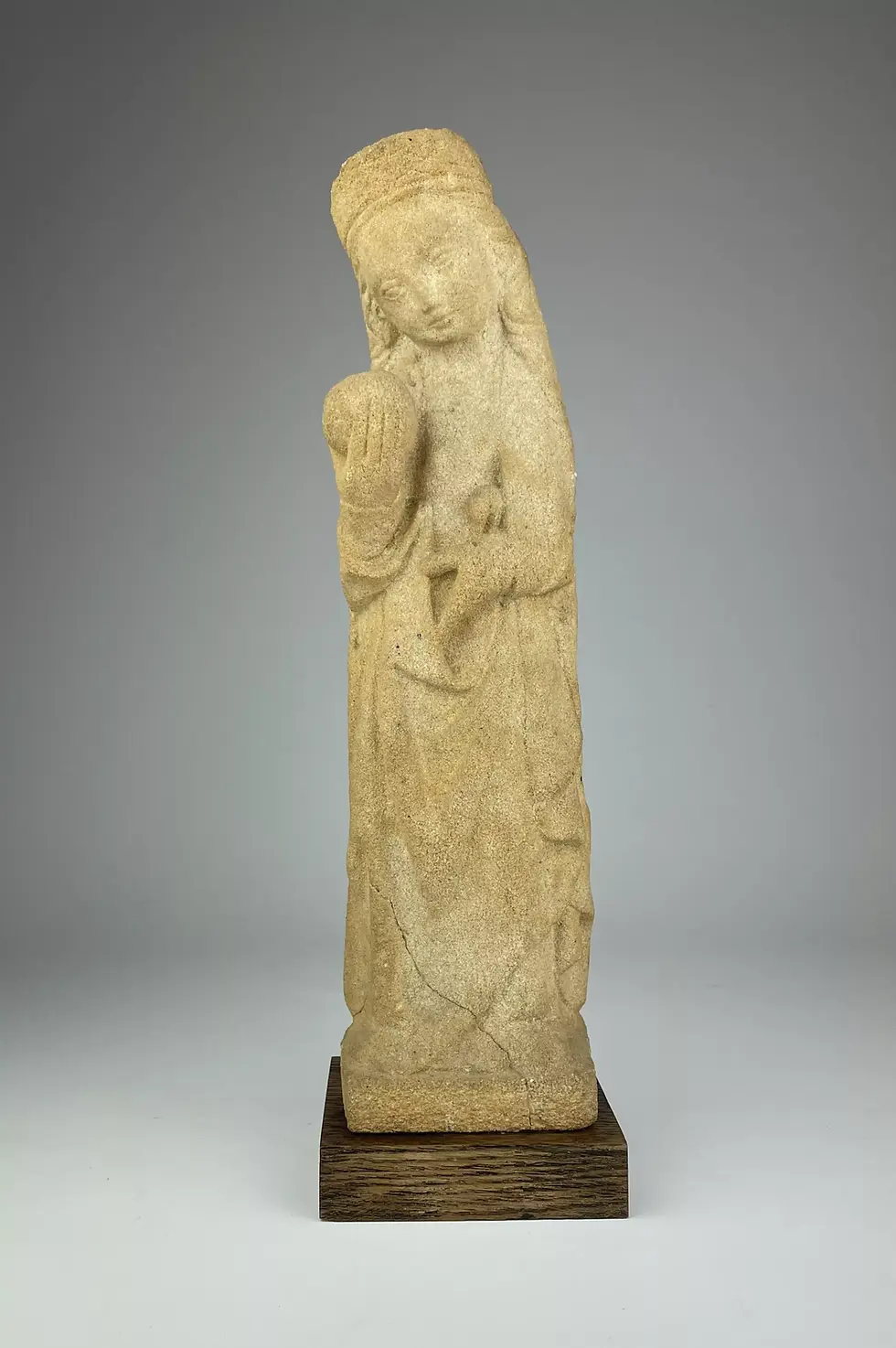 Thumbnail: HAND CARVED SANDSTONE VIRGIN MARY – 18th CENTURY