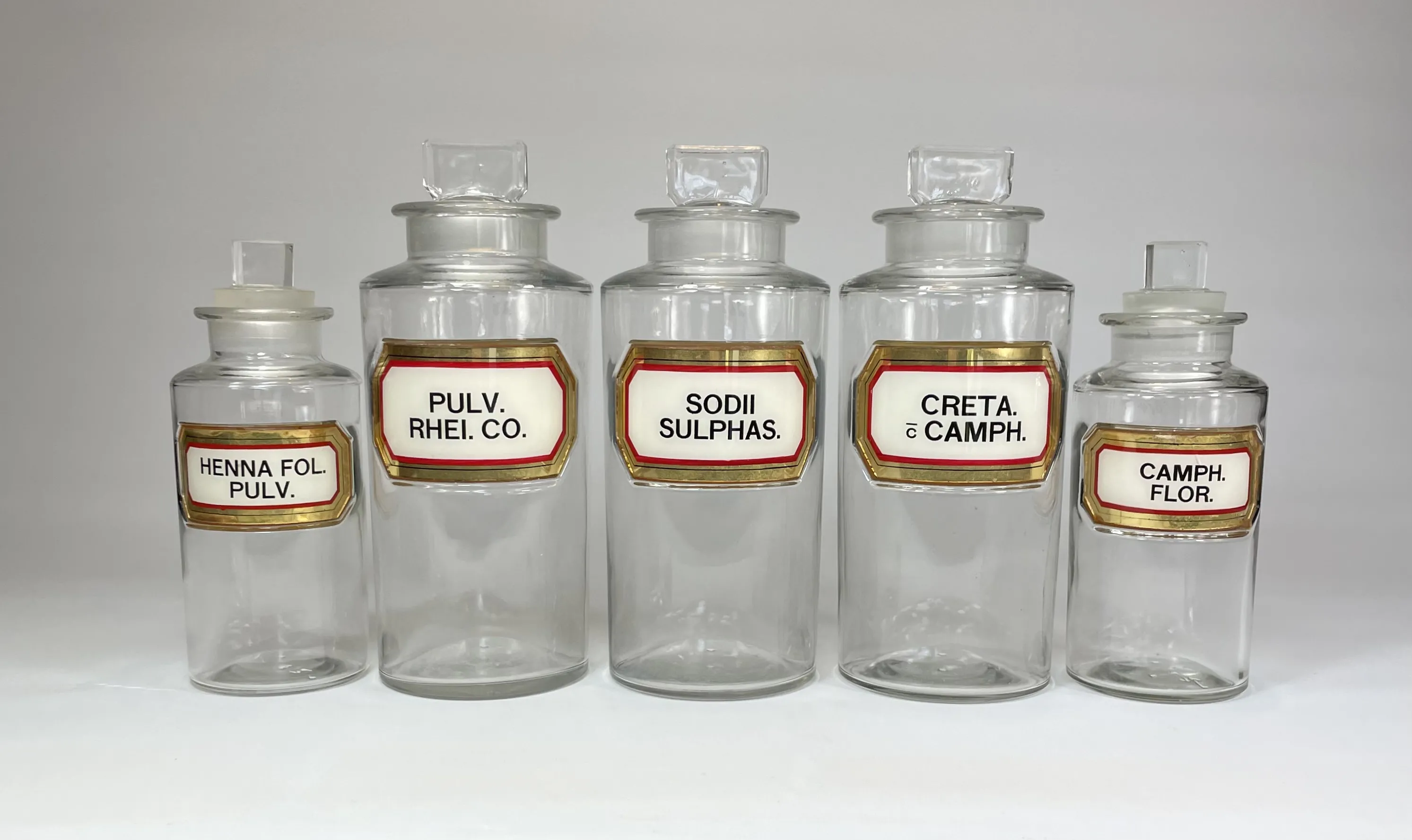 SET of ANTIQUE APOTHECARY JARS Andy Maule Antiques
