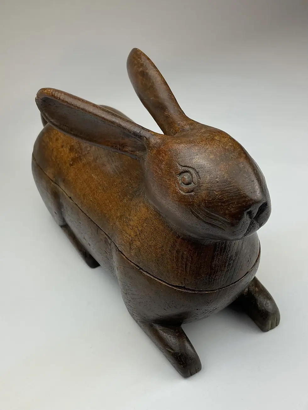 Thumbnail: OAK FOLK ART BOX in the form of a HARE