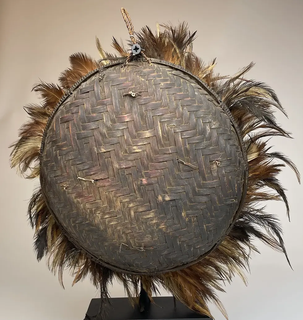 Thumbnail: HEMBE MONKEY MASK with FEATHER BORDER