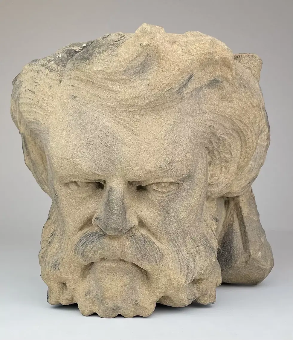Thumbnail: 17TH CENTURY CARVED STONE HEAD of HERCULES