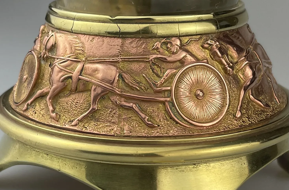 Thumbnail: 19th CENTURY PAPERWEIGHT featuring HARNESS RACING