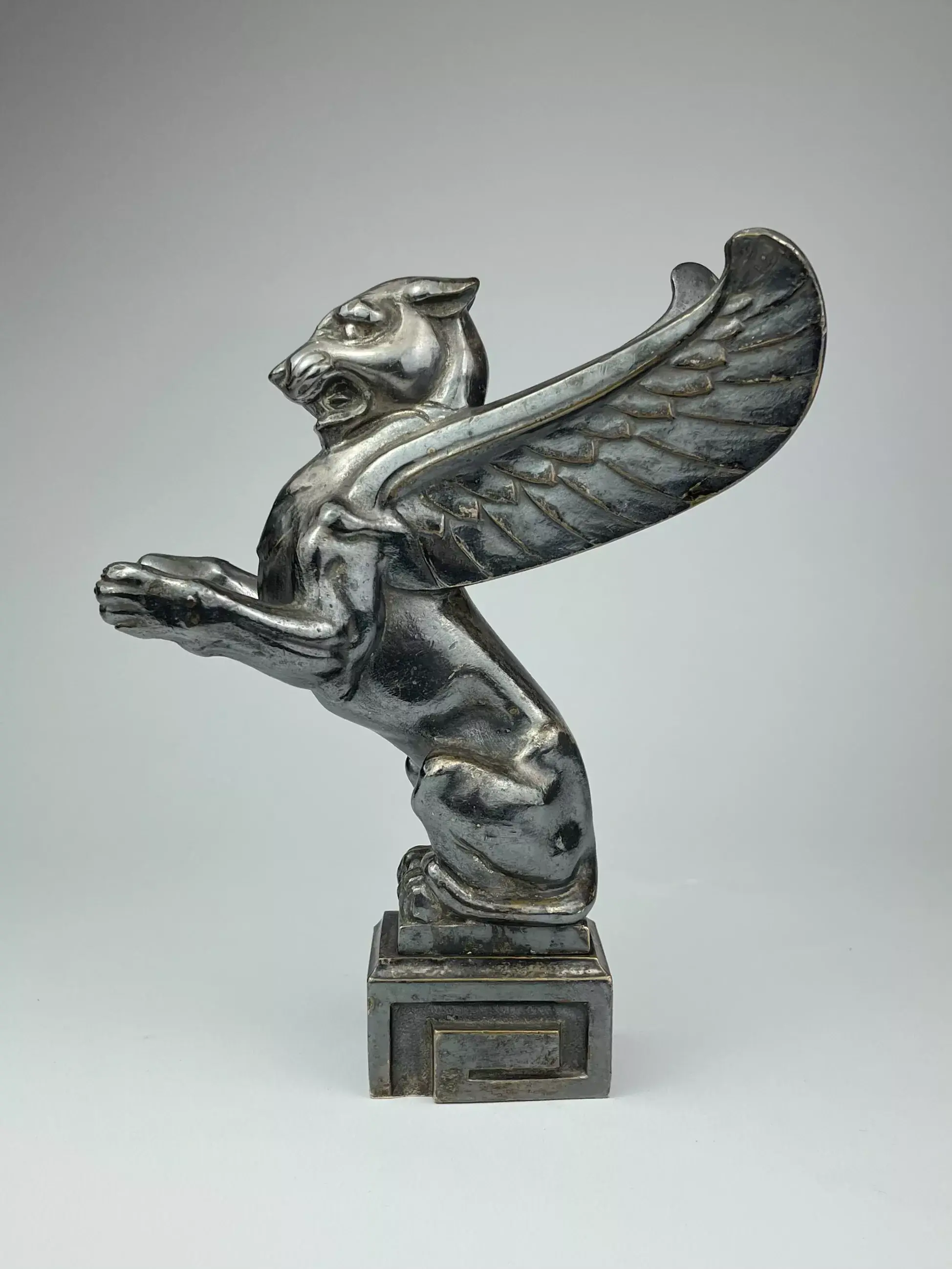 ART DECO SILVERED BRONZE GRIFFIN