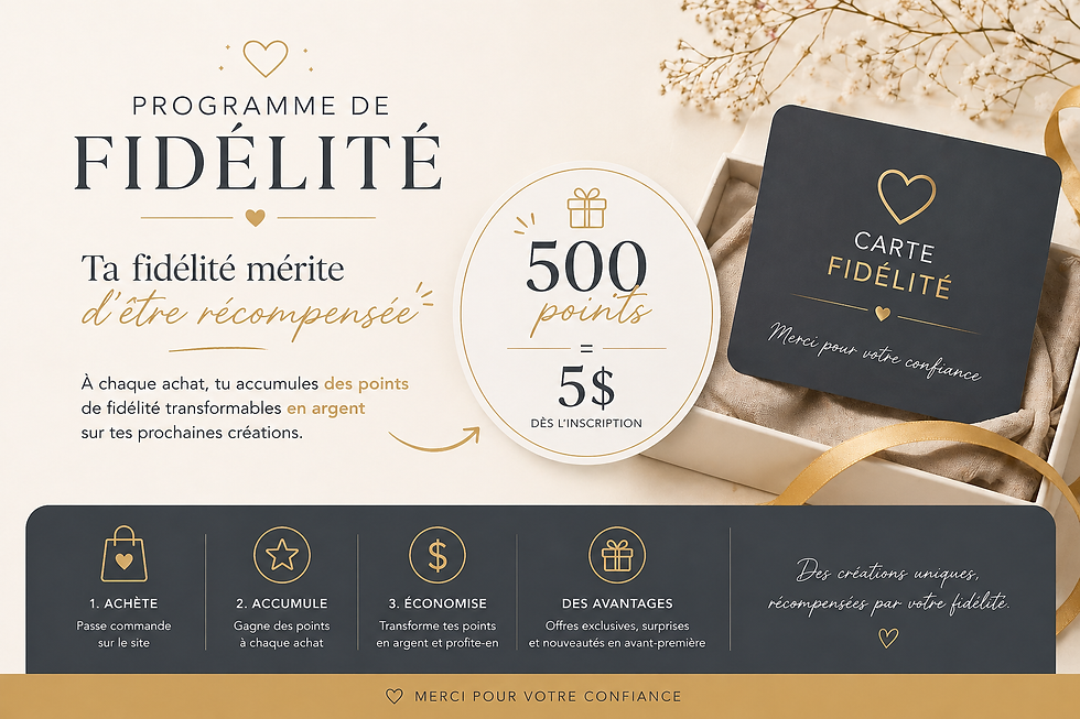 Programme fidélité bijoux & bougies artisanaux
