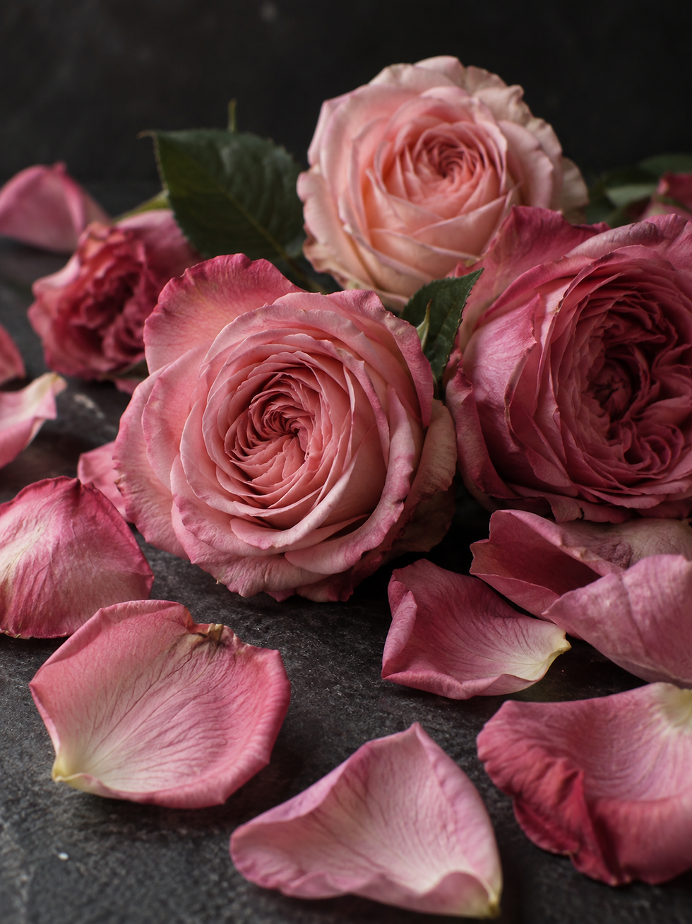 Bougie enrichie de cristaux, quartz rose, parfum de rose