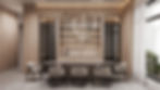 Accent wall with natural stone in the dining area of the Terra Residence project by sence architects