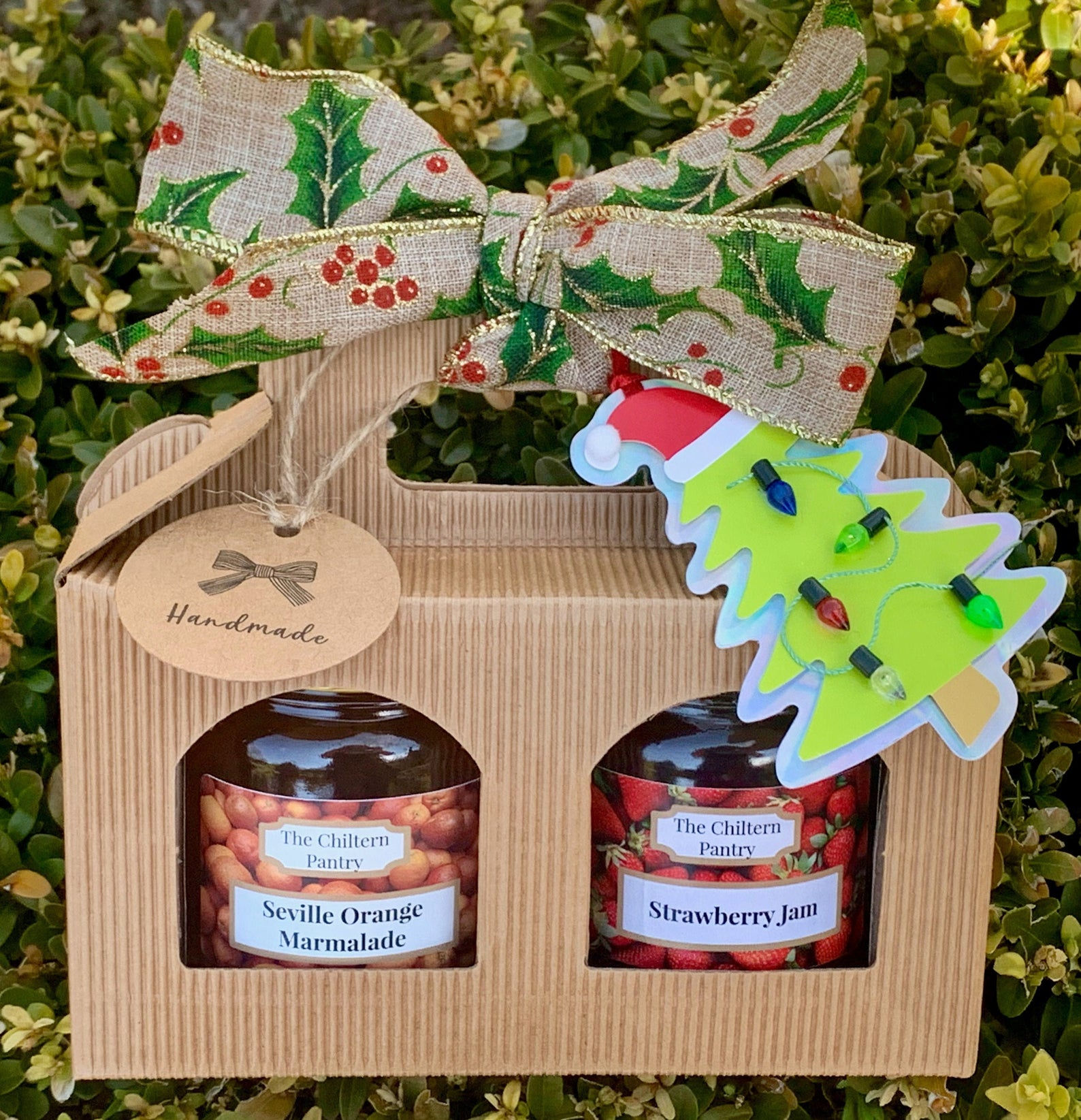 Christmas Jam/Marmalade Gift Box - Two Jars of Homemade Jam or Marmalade