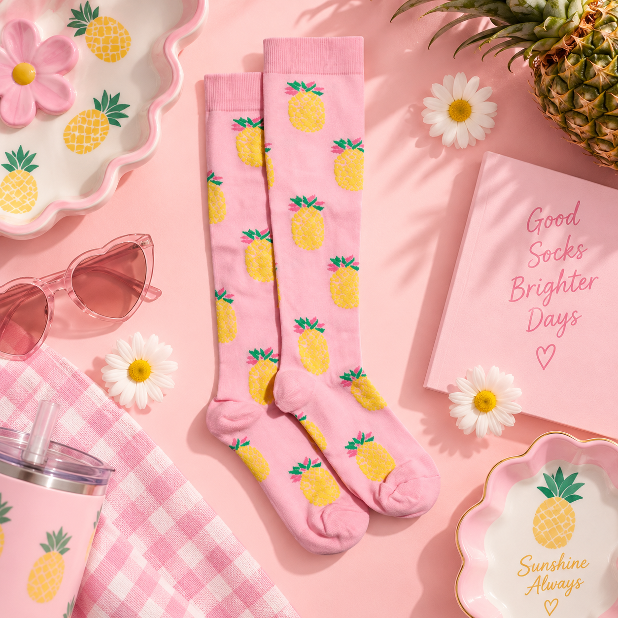Pineapple Pop Compression Sock