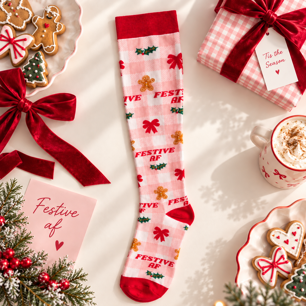 Festive AF Compression Socks