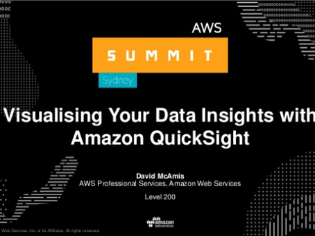 Visualising Your Data Insights with Amazon QuickSight