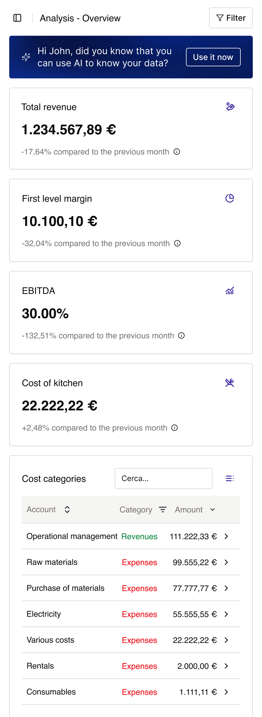 mobile app view