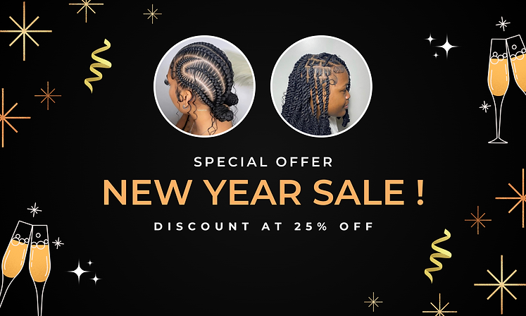 Black And Gold Modern New Year Sale Outdoor Banner .png