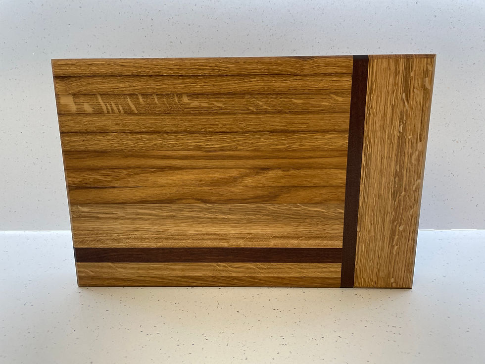 Oak, Walnut, sidegrain