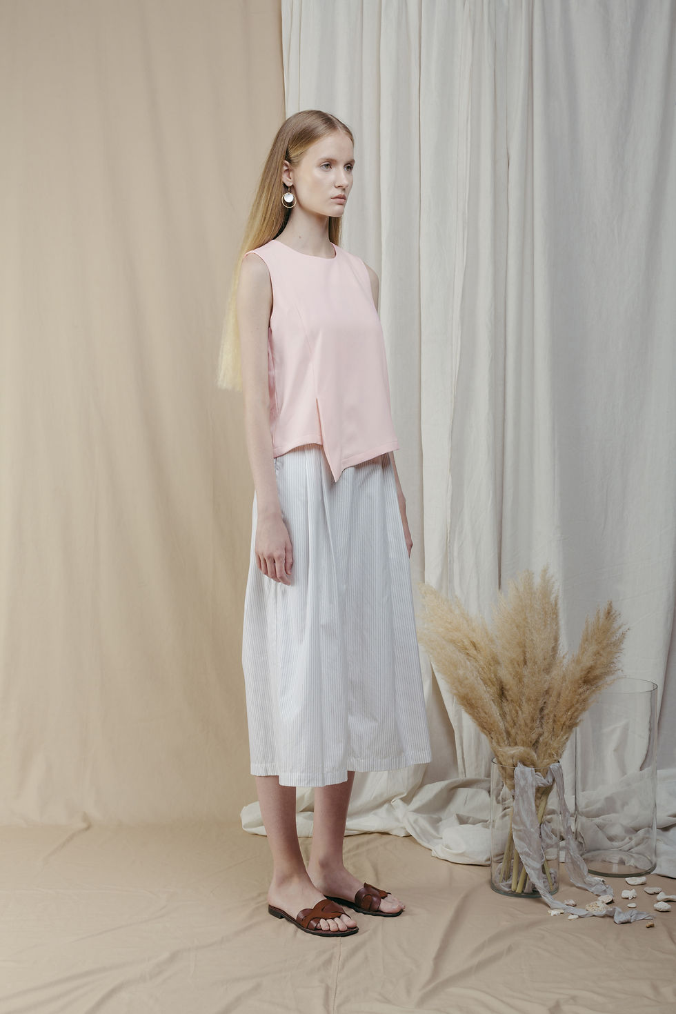 Thumbnail: Sleeveless Top with Triangular Hem