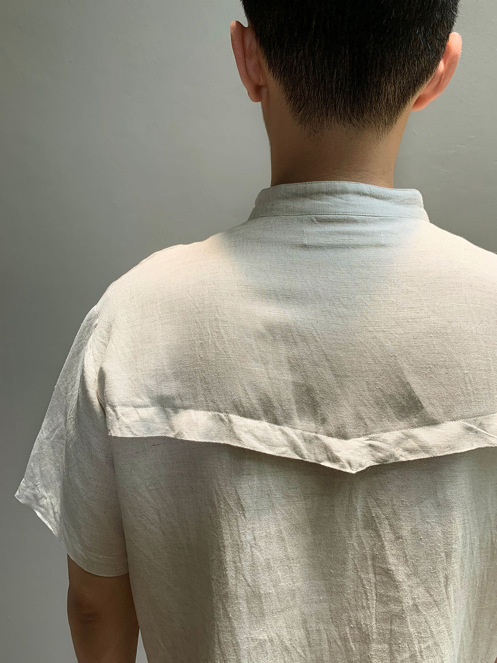 Thumbnail: Men's Mao Collar Beige