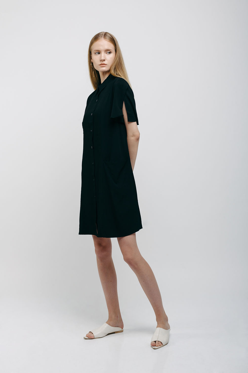 Thumbnail: Side Pocket Shirt Dress