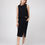 Thumbnail: Double Slit Midi Skirt - Black