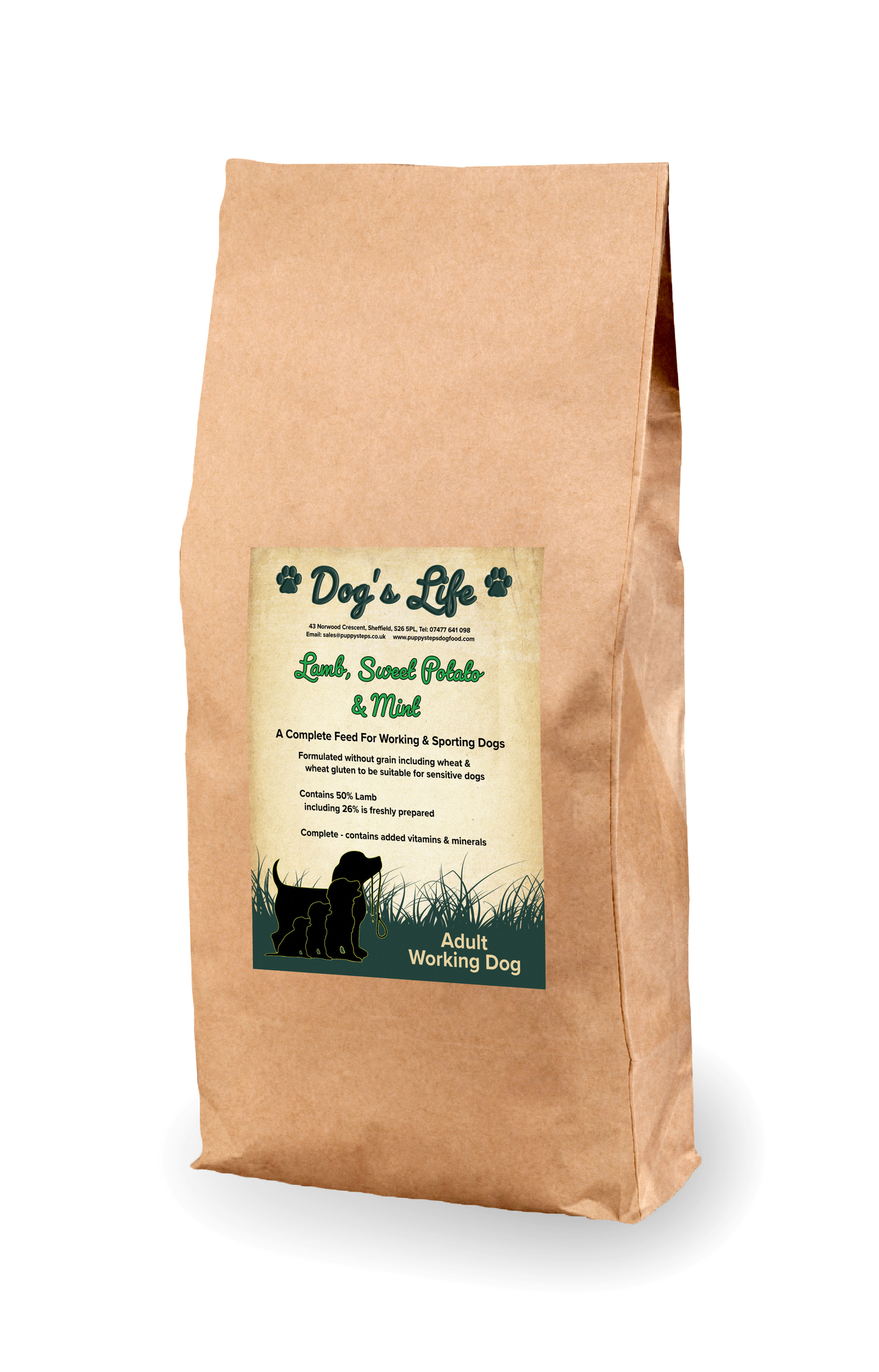 Working Dog  Grain Free Lamb, Sweet Potato & Mint