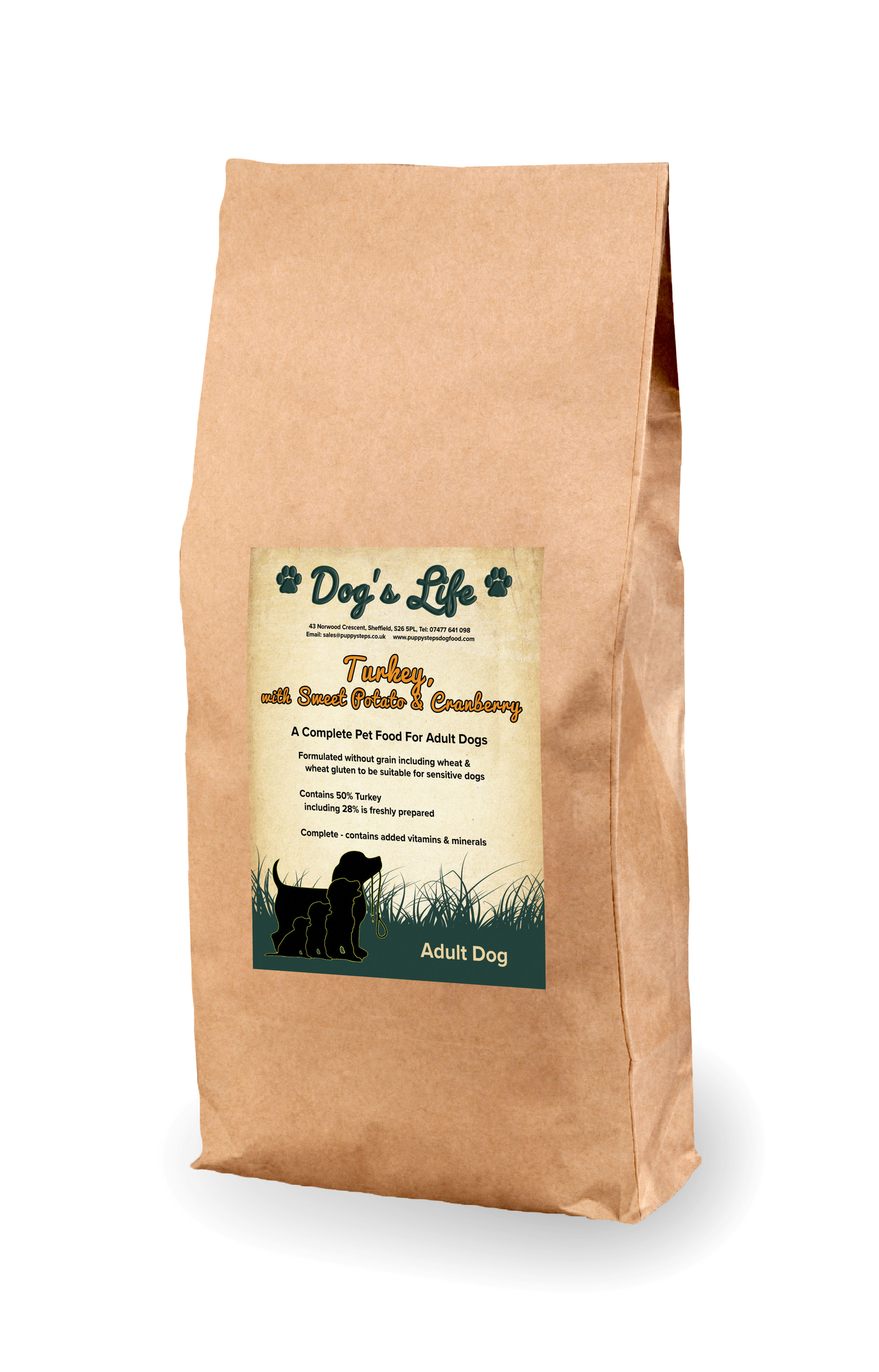 Grain Free Turkey, Sweet Potato & Cranberry