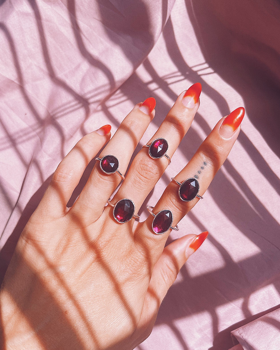 Thumbnail: FACETED GARNET RING | SIZE 6