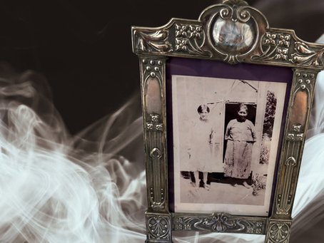 black and white historic photo of two Welamukotuk women