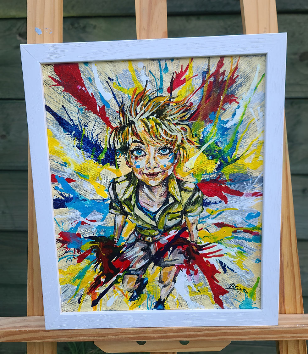 lost in colour - Elwira Bernaciak - Irish artist - original art in frame