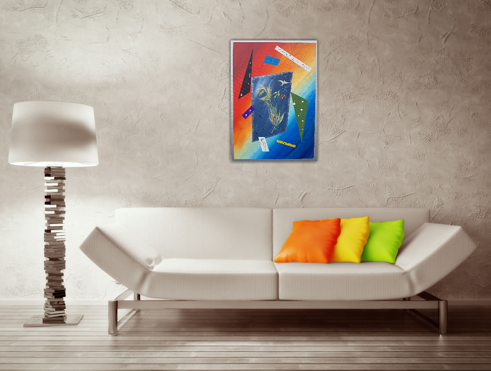 Feel Weightlessness 1-original art - kandynski style - abstract art - painting on canvas