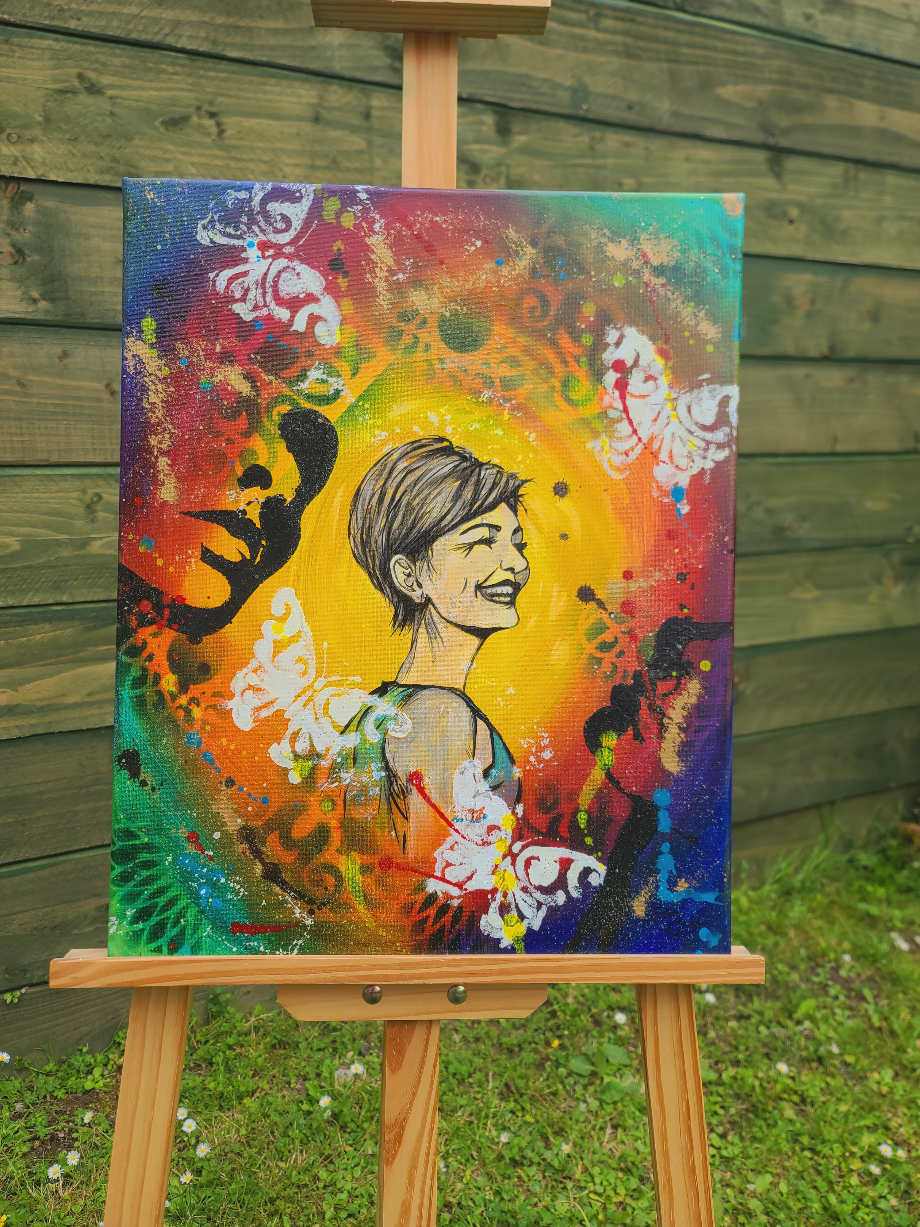 C'est la vie - modern art - mix media