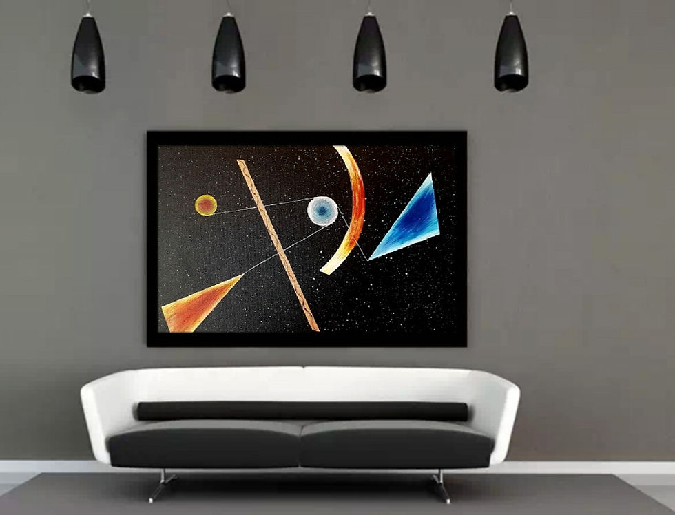 Miniaturbild: room show-What Hides the Universe | Modern Geometric Abstraction | BElwira Artprint-