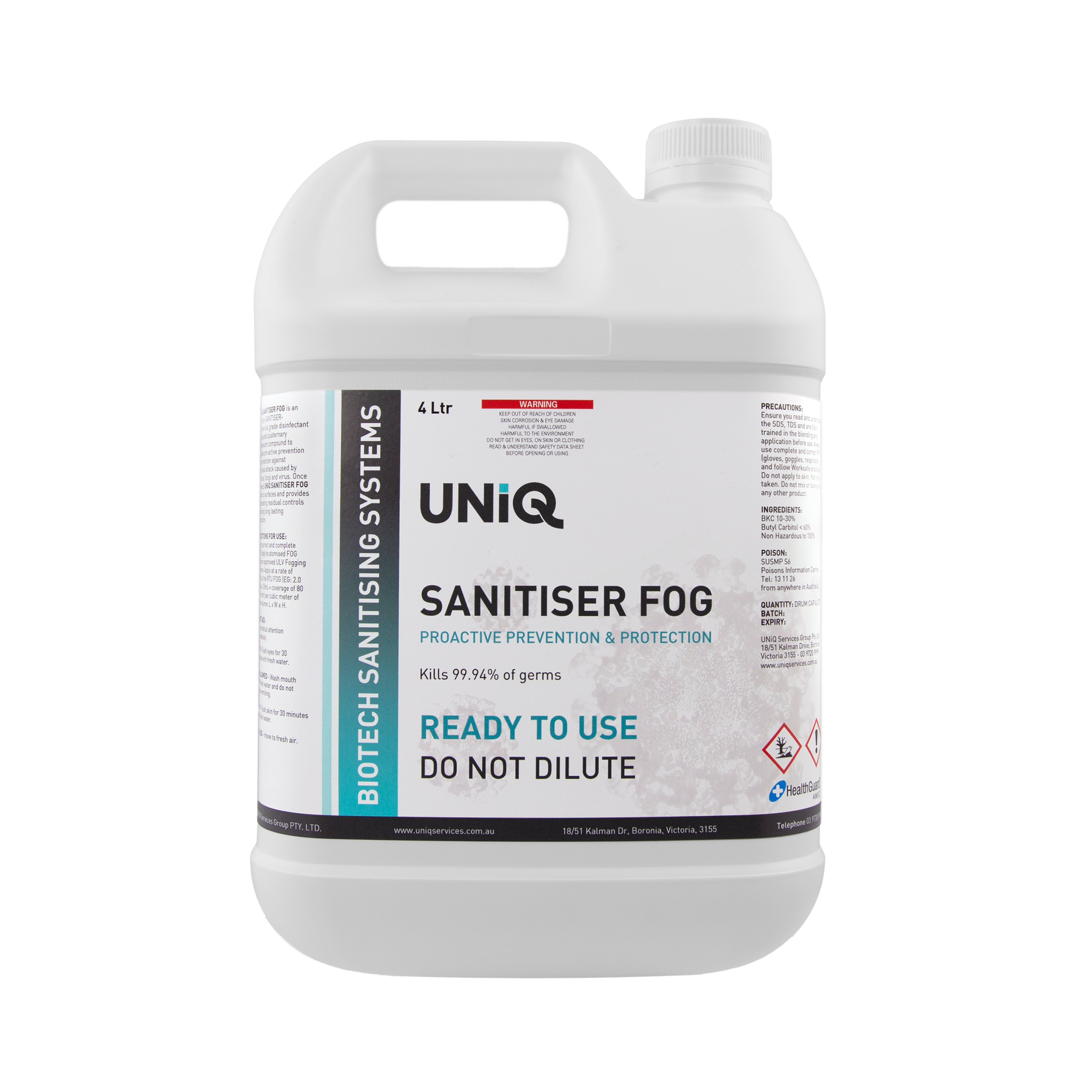 UNiQ - Sanitiser Fog 4Ltr