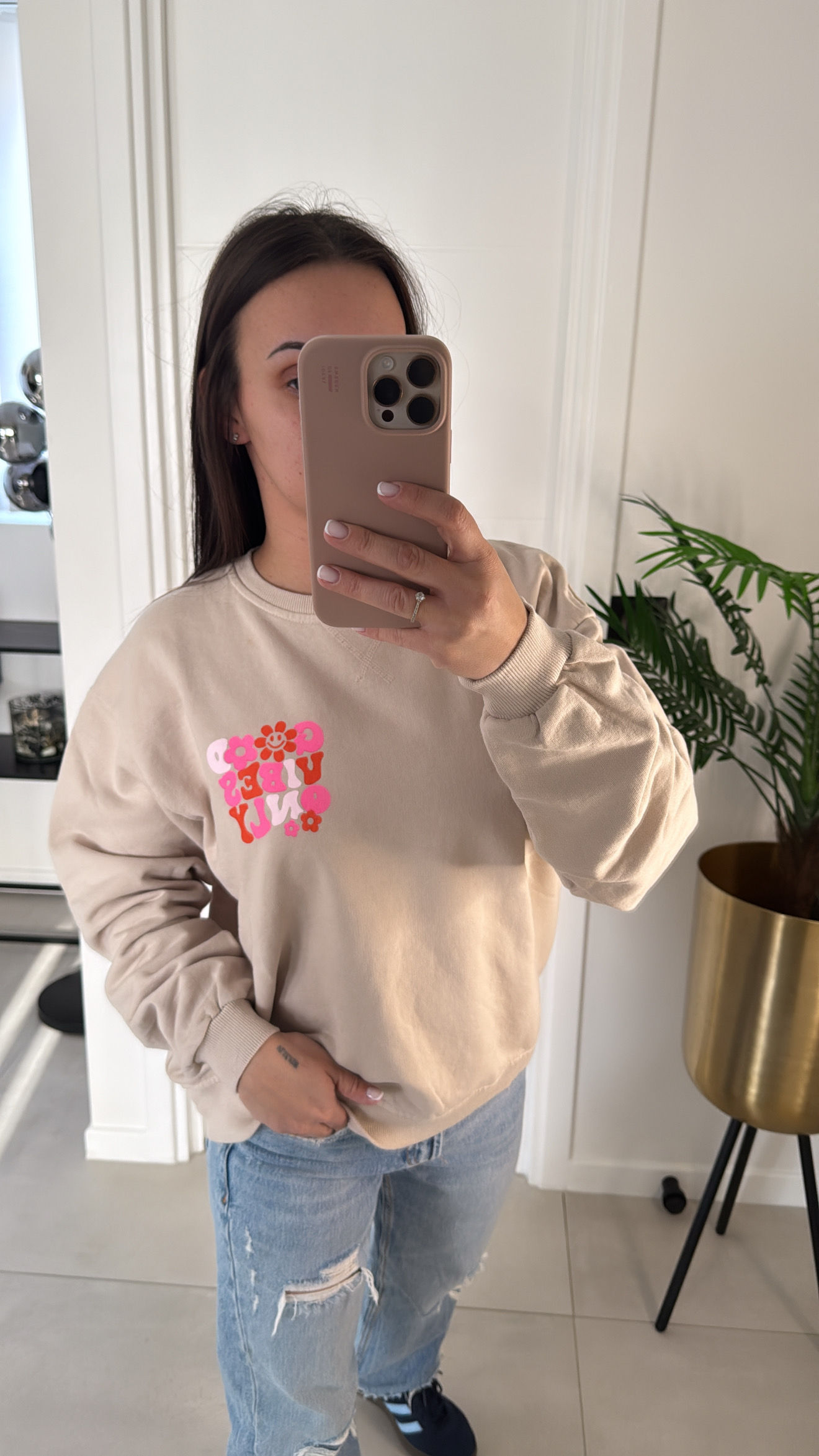 Sweat Good Vibes -Beige