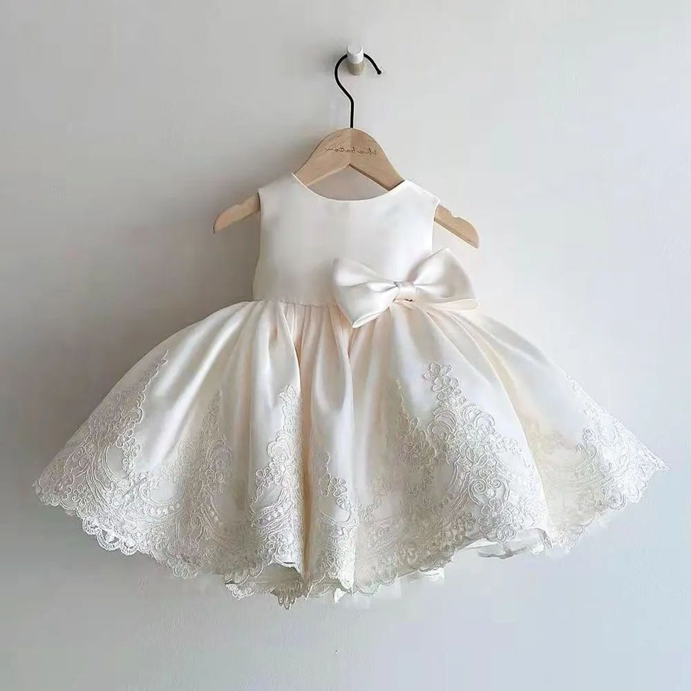 Elegant Dresses For Girls Christmas Solid Lace Girl Party Dress Princess Birthda