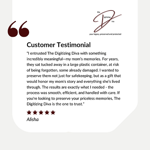 5 star customer testimonial about The Digitizing Diva