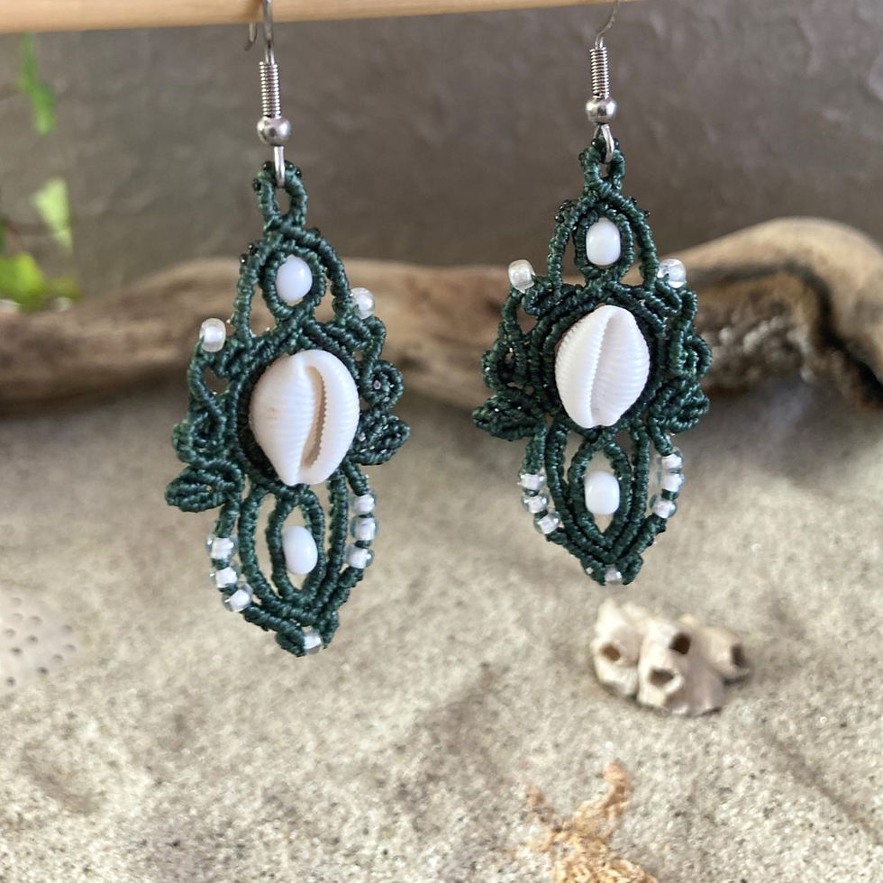 Miniature : Boucles d'oreilles baroques longues