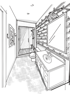 Bathroom remodel sketch