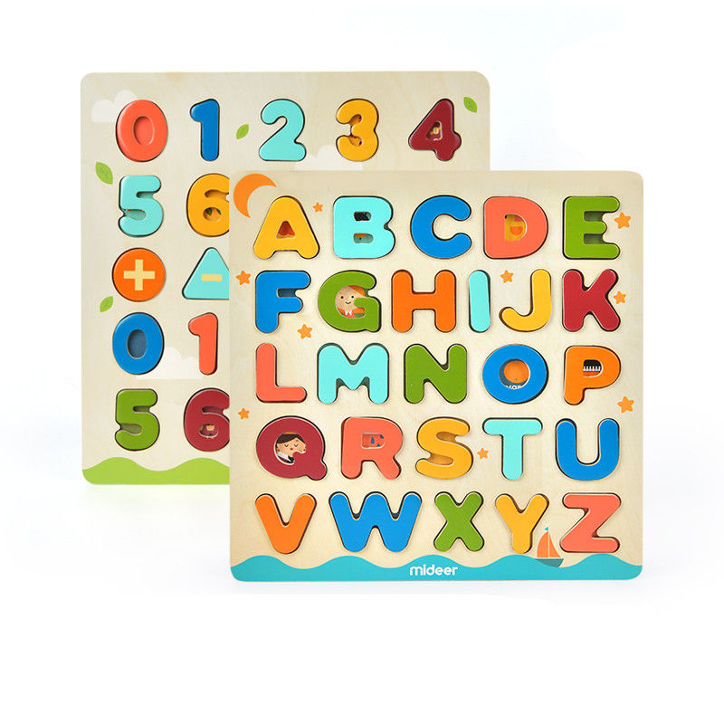 Thumbnail: Large Wooden Colorful Number Puzzle