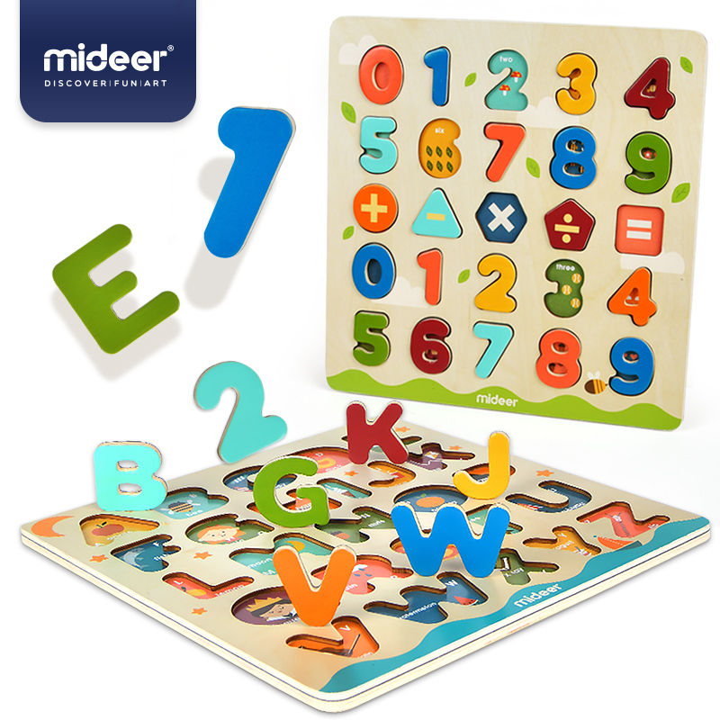 Thumbnail: Large Wooden Colorful Number Puzzle