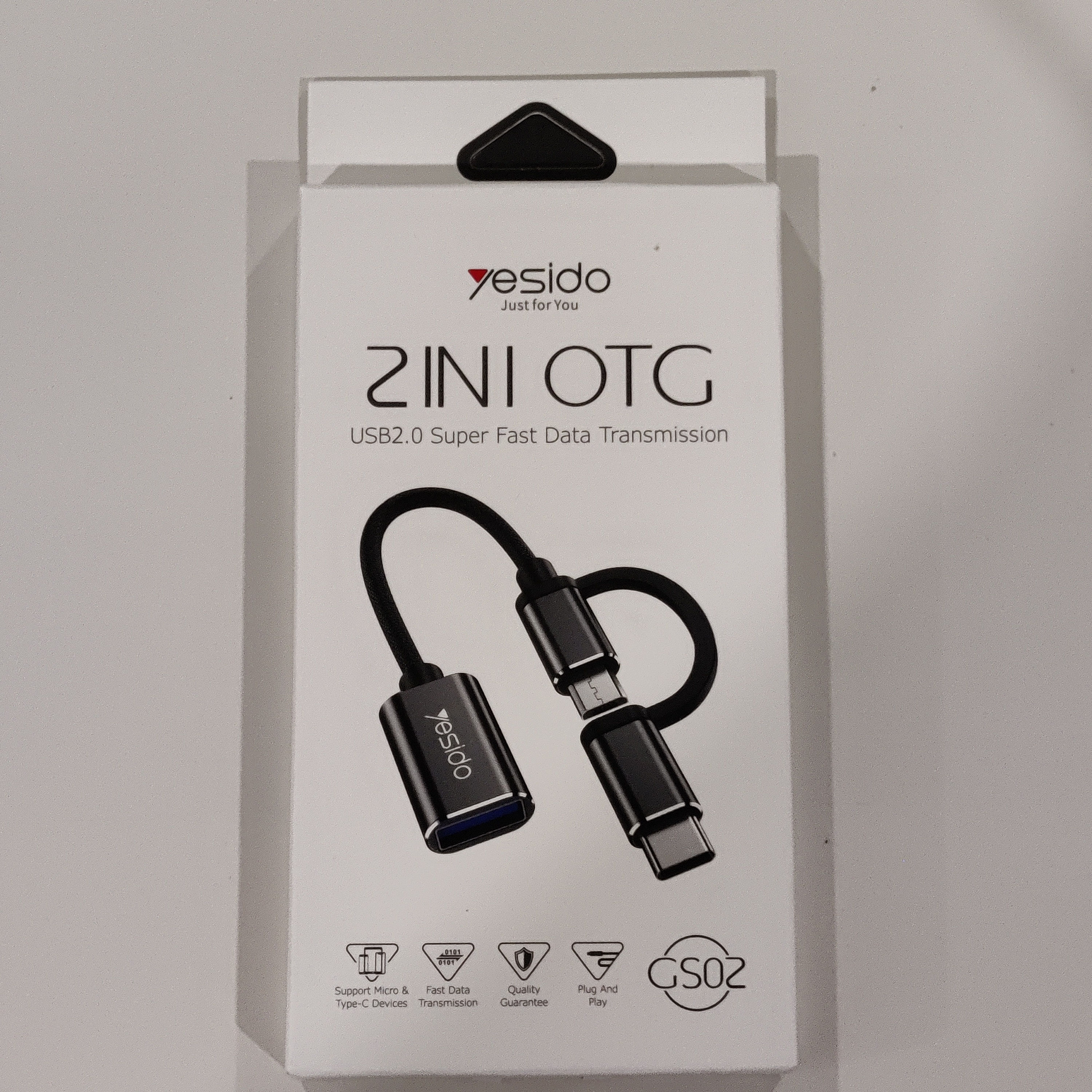 OTG 2in1 USB Female - Micro USB Male - Type C Male